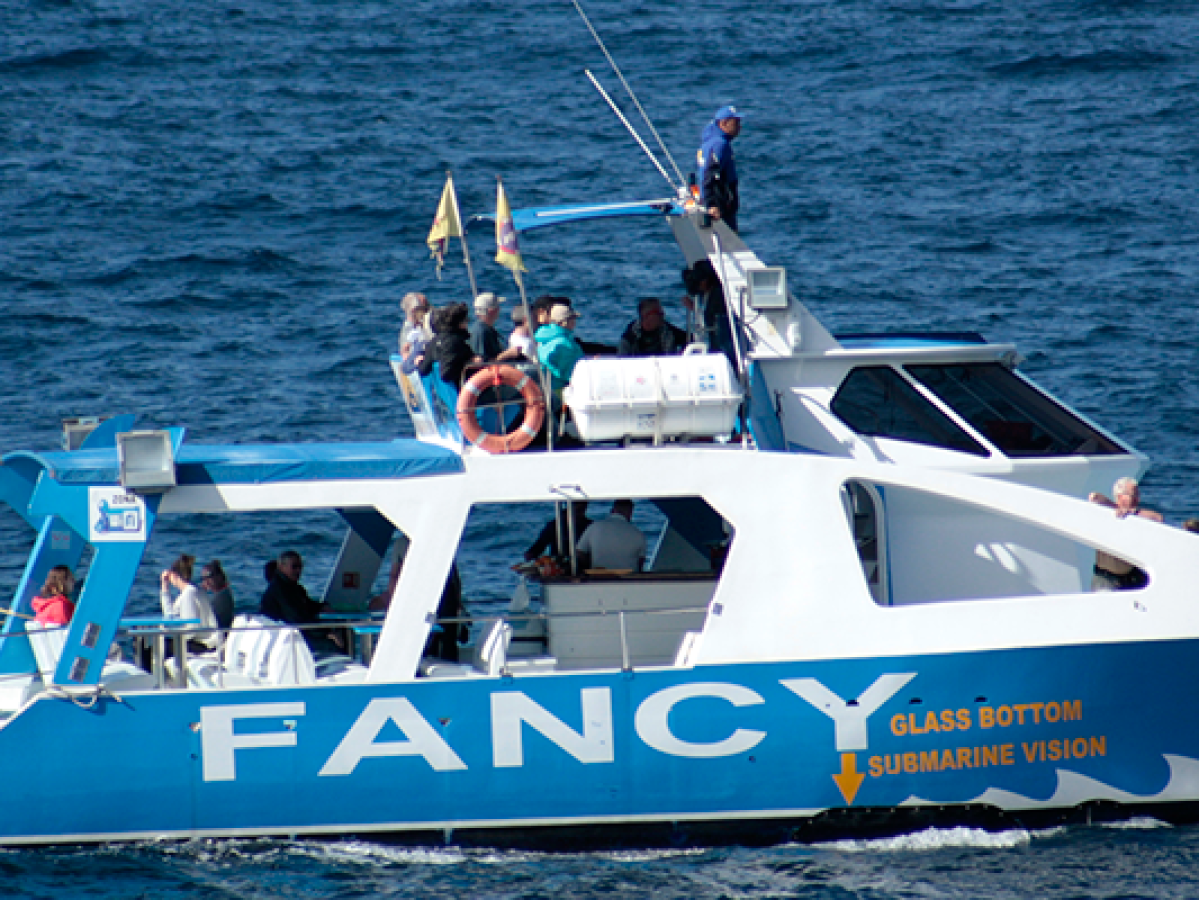 a group of people on a boat in a large body of water
