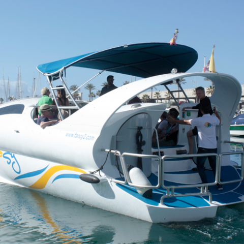 a small boat in a body of water