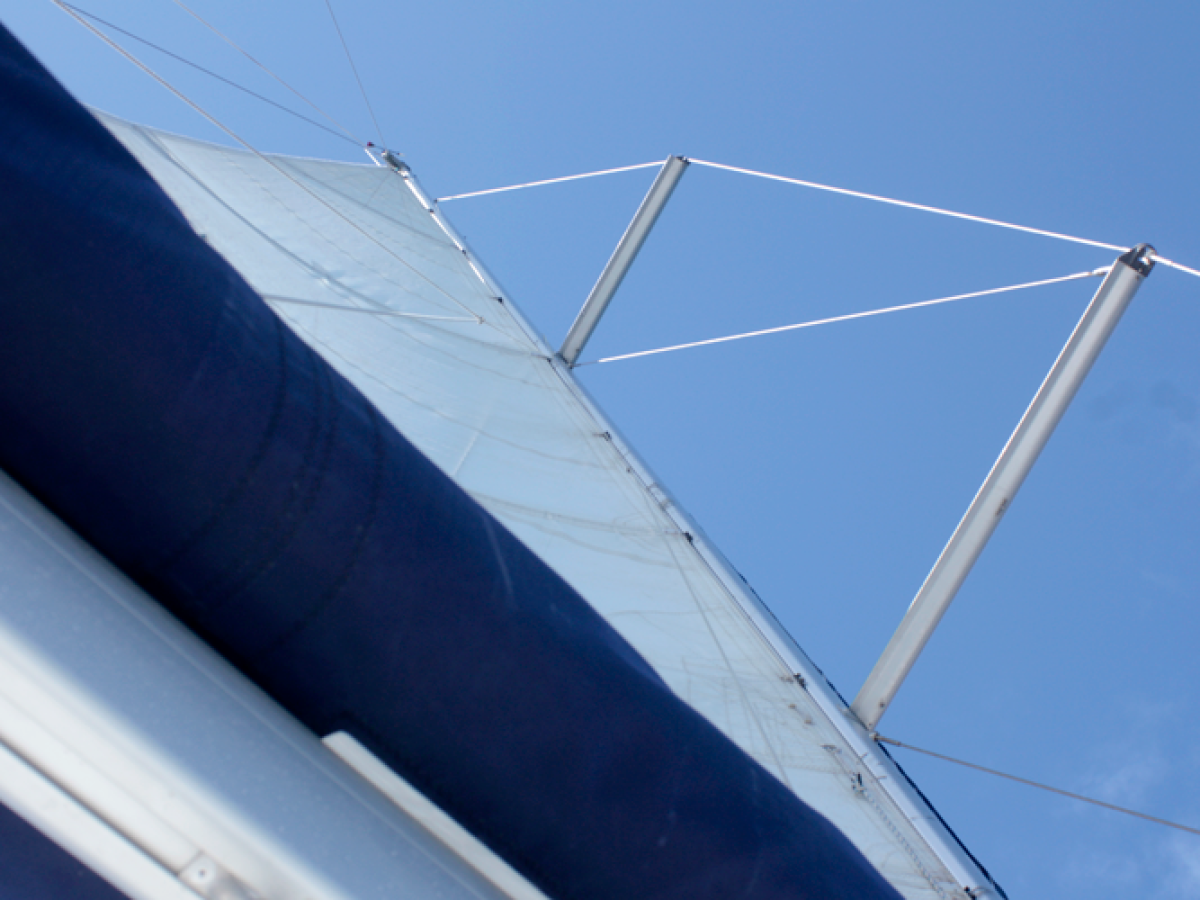 a large ship in the background